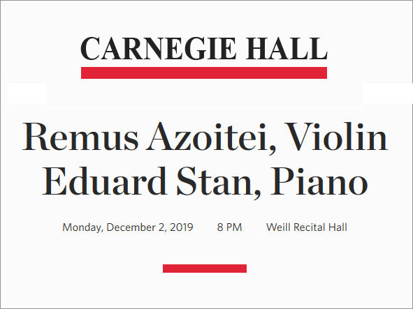Carnegie Hall – Stan, Azoitei